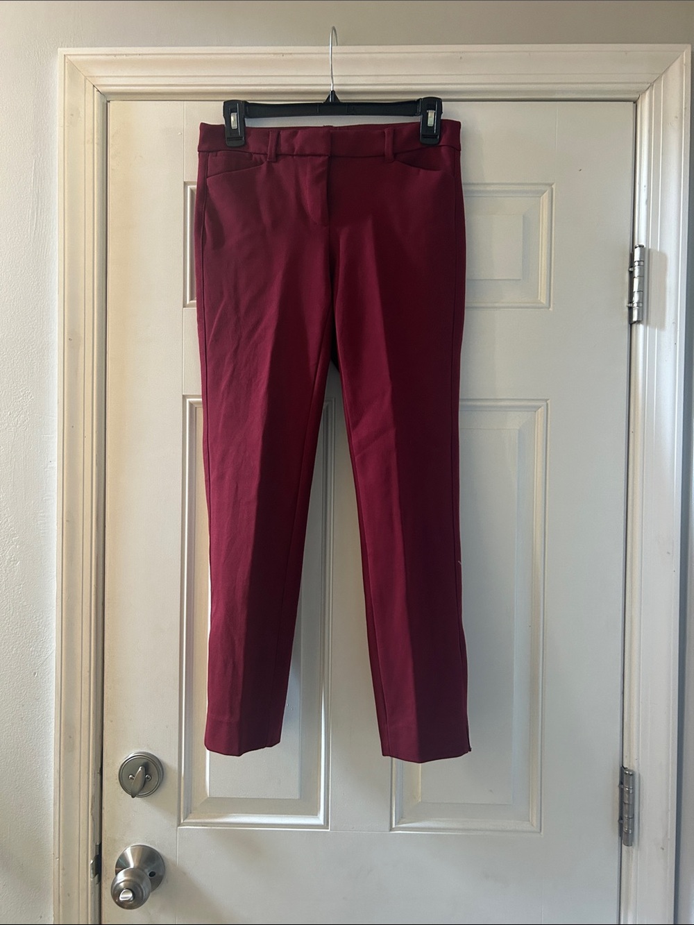 Women’s Slim Fit Dress Pants - Burgundy